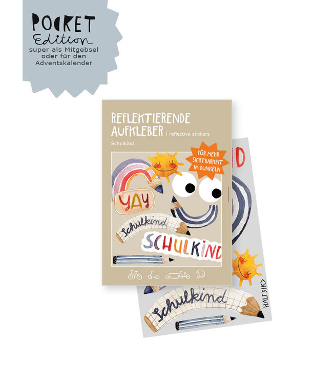Halfbird   SET Reflektierende Aufkleber "Schulkind" | Pocket Edition