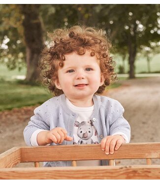 Hust and Claire Cillja Cardigan / Strickjacke - Biobaumwolle - blue flachs