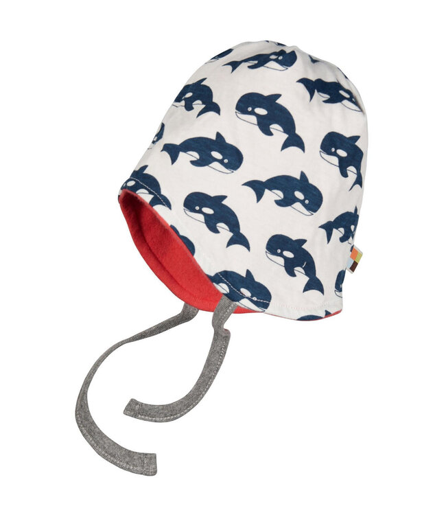 Loud and Proud Wendemütze Baumwoll-Fleece Wal - melon