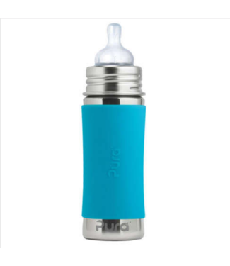PURA Pura Babyflasche 325 ml Weithalssauger - aqua sleeve