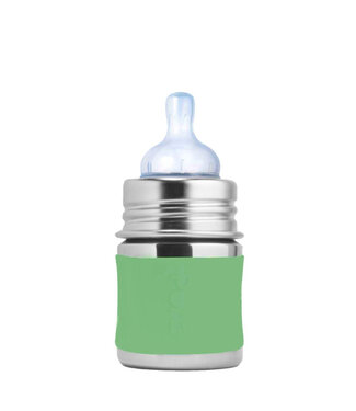 PURA PURA Babyflasche 150 ml Weithalssauger - moss sleeve