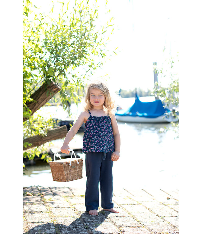 Enfant Terrible Musselin Trägertop mit Miniblümchendruck in midnight-dark magenta