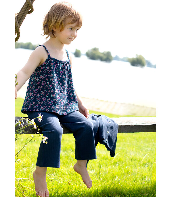 Enfant Terrible Musselin Trägertop mit Miniblümchendruck in midnight-dark magenta