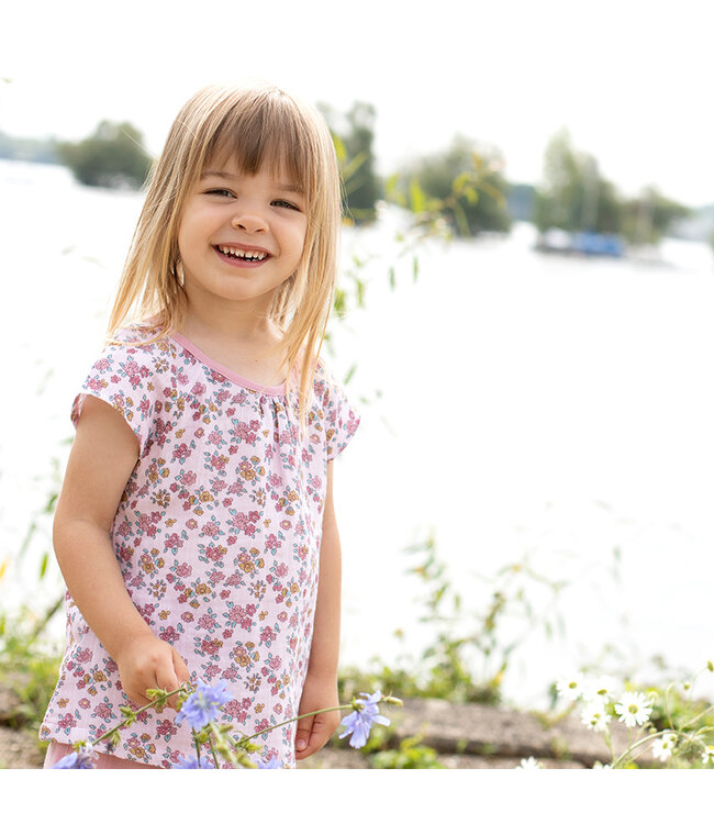 Enfant Terrible Musselin Top mit Miniblümchendruck in light rose-ochre