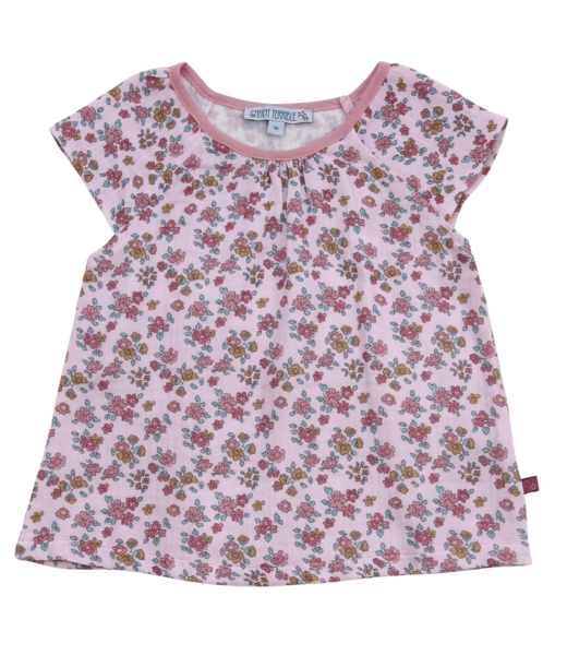 Enfant Terrible Musselin Top mit Miniblümchendruck in light rose-ochre