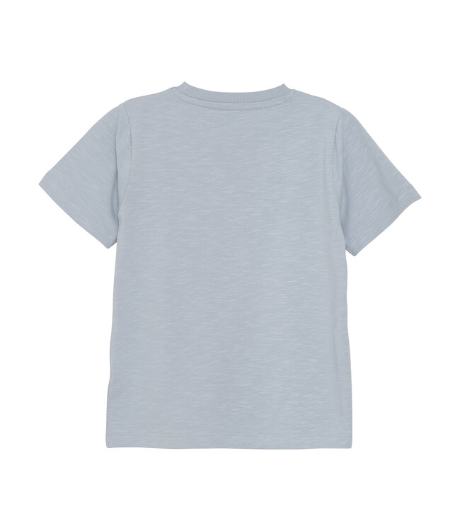 Minymo T-Shirt Explorers Guide Biobaumwolle blue fog