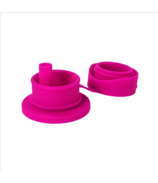 PURA PURA Big Mouth Sportaufsatz mit Strohhalm - pink