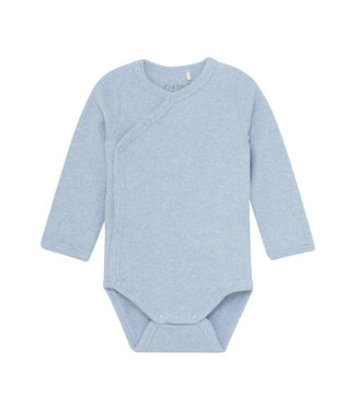 Fixoni Wickelbody langarm Tencelmix blue fog melange