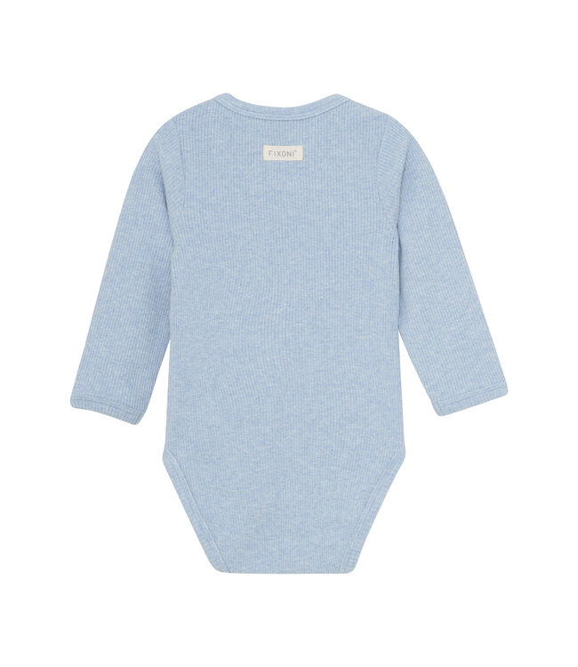 Fixoni Wickelbody langarm Tencelmix blue fog melange