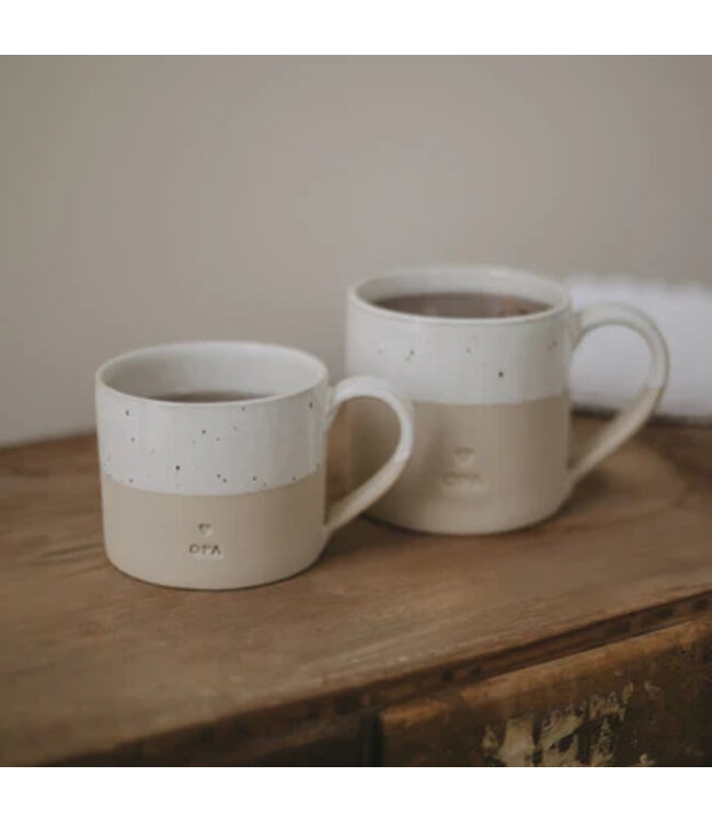 Eulenschnitt Tasse Opa Steingut spülmaschinenfest