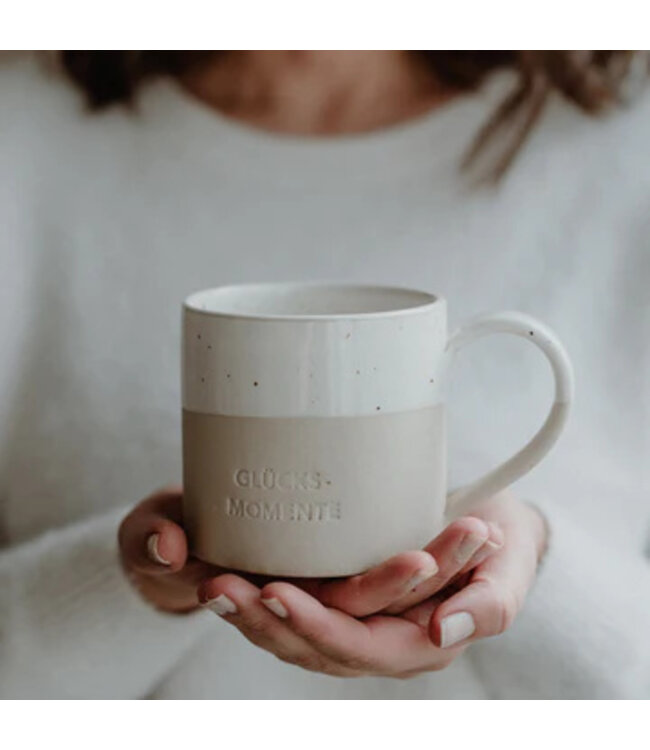 Eulenschnitt Grosse Tasse Glücksmomente Steingut spülmaschinenfest