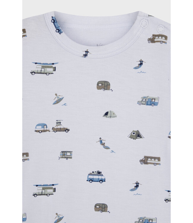 Hust and Claire Buller Body langarm - Camping Bambusviskose water