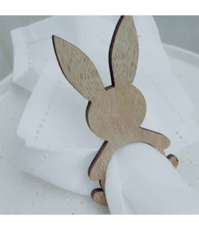 Eulenschnitt Serviettenring Hasi im 4er Set