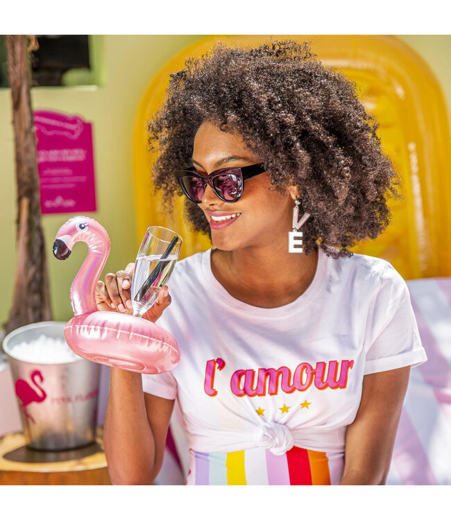 SWIM ESSENTIALS Getränkehalter Flamingo roségold aufblasbar Poolzubehör