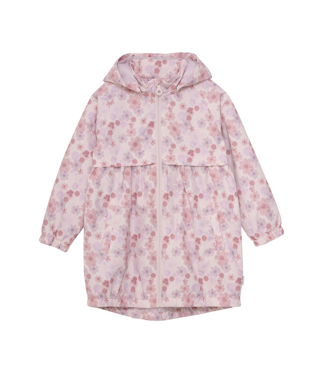 Minymo Softshell Regenjacke Blumendesign rosa