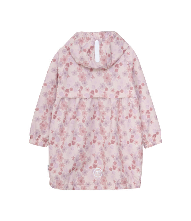 Minymo Softshell Regenjacke Blumendesign rosa