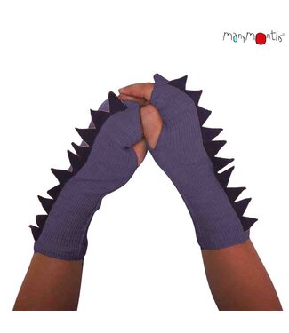Manymonths Manymonths Dino Long Fingerless - Armstulpen Dino - Merinowolle dusty grape