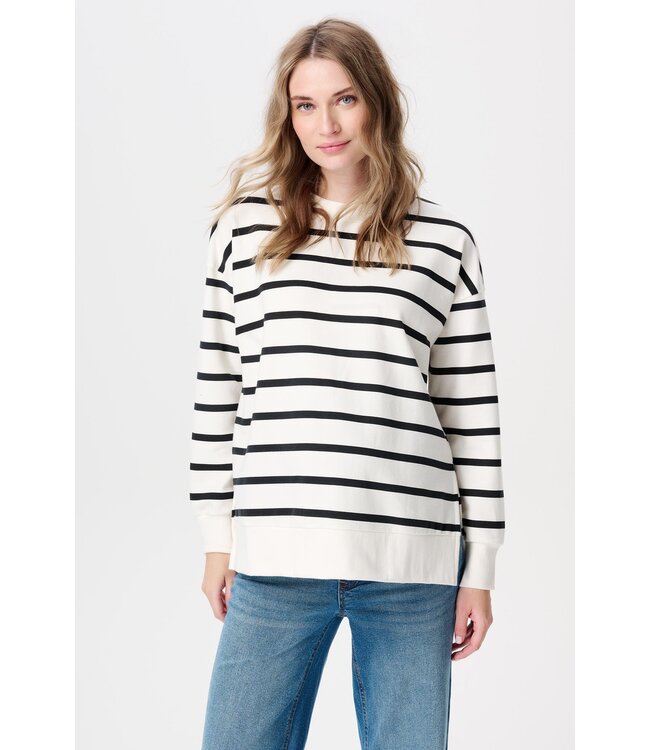 Noppies Umstandspullover Pepe -  Biobaumwolle cream stripe