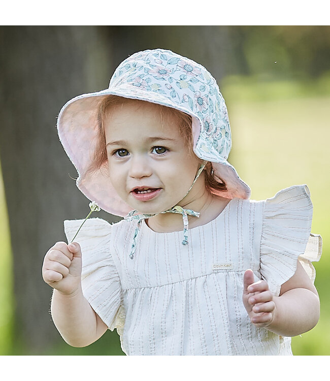 maximo  MINI GIRL-Hut Blume - Leinenmix UV 15