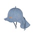 Pure Pure (Pure Pure by Bauer) Mini-Nackenschutz - Sonnenhut - Leinen blue-shadow