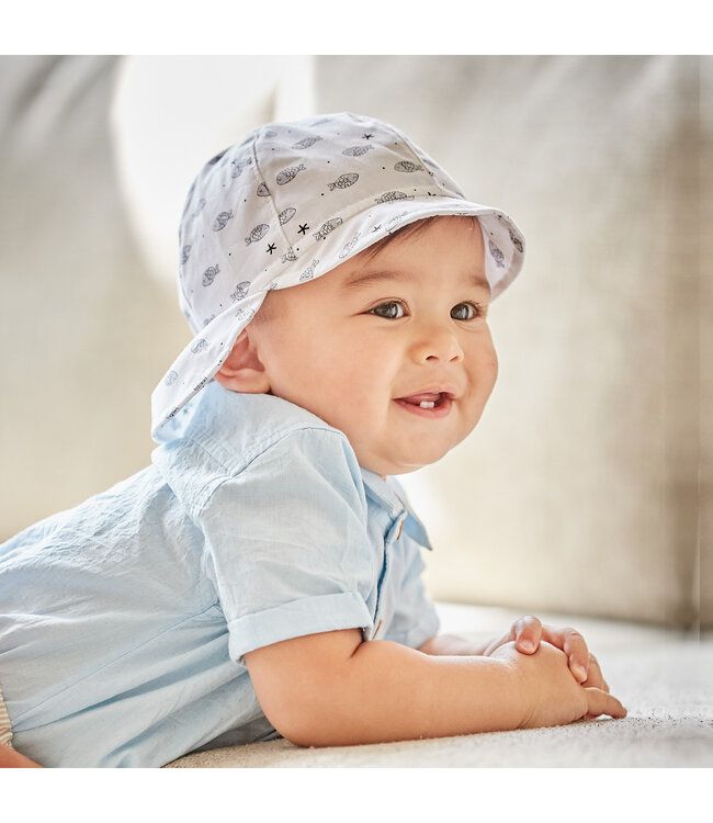 maximo BABY BOY-Schildmütze - Sonnenhut Fische - UPF 50+