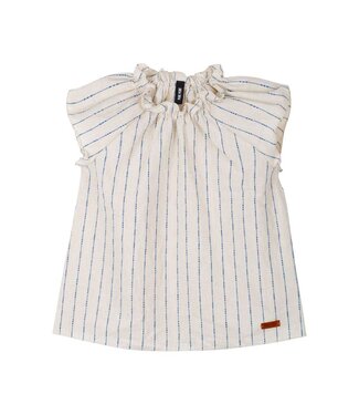 Pure Pure (Pure Pure by Bauer) Kids-Bluse - Leinen/Baumwolle - natur-blue