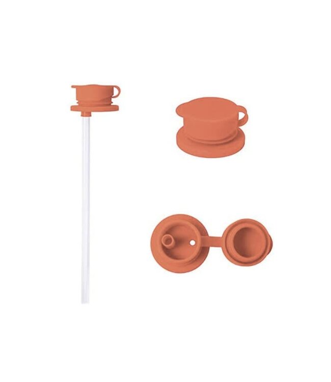 PURA PURA Big Mouth Sportaufsatz mit Strohhalm - rose