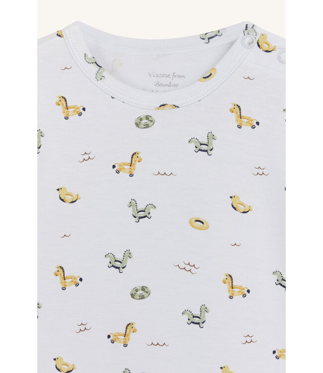 Hust and Claire Buller Body kurzarm Bambusviskose - Schwimmring - water