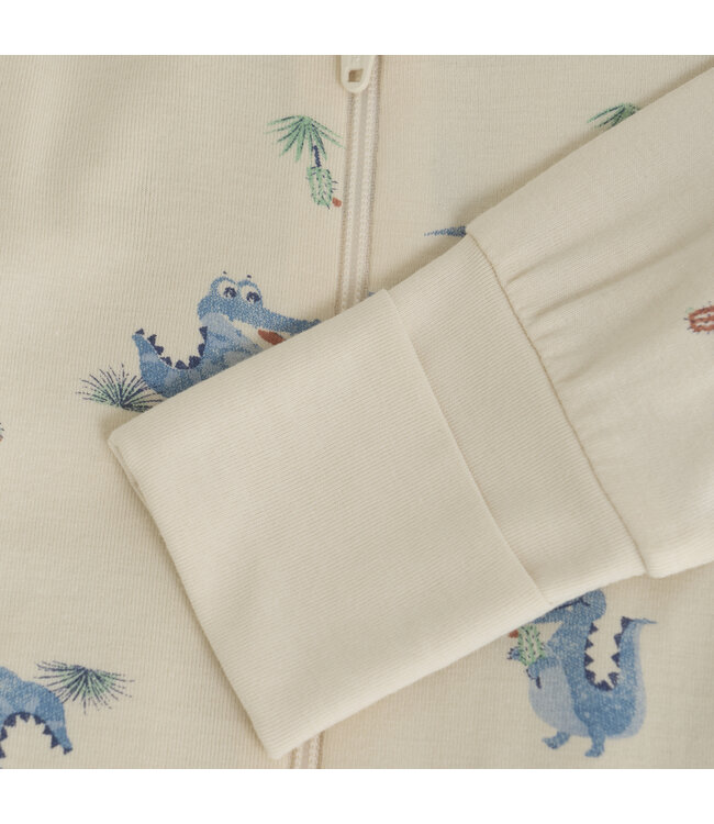 CeLaVi Pyjama Krokodil Bambusviskose/Baumwolle dusty blue