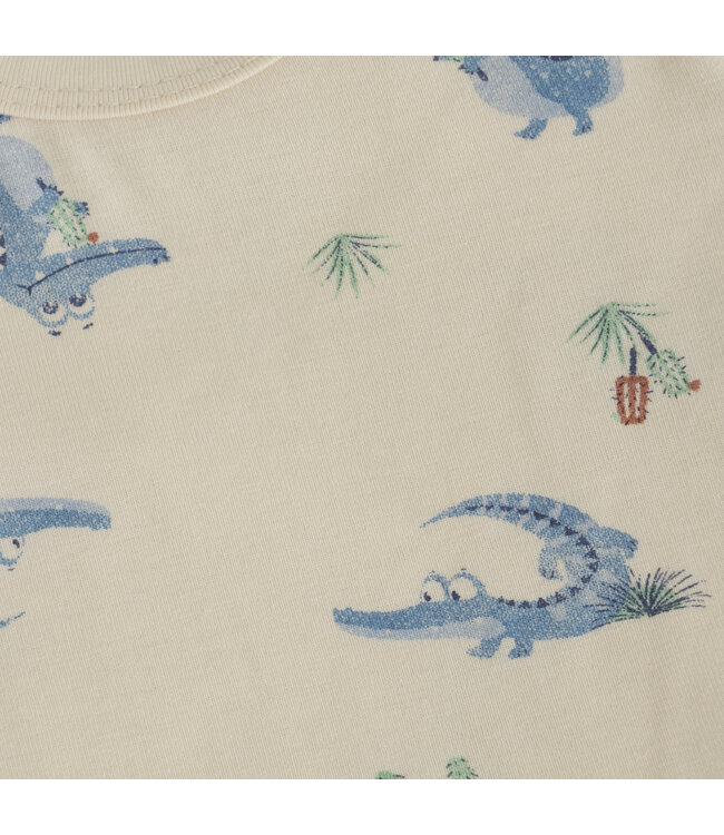 CeLaVi Body langarm Krokodil Bambusviskose/Baumwolle dusty blue