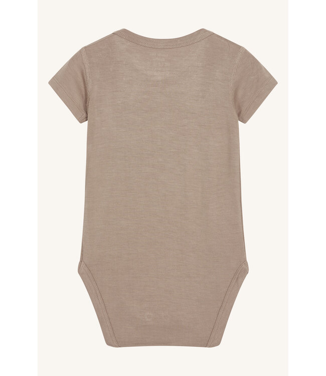 Hust and Claire Buller Body kurzarm Bambusviskose - uni warm sand