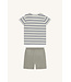 Hust and Claire Pyjama Set kurzarm gestreift Sailor - Bambusviskose seagrass