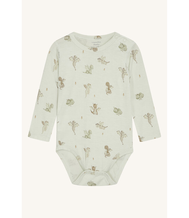 Hust and Claire Buller Body langarm Bambusviskose - Drachen green hint