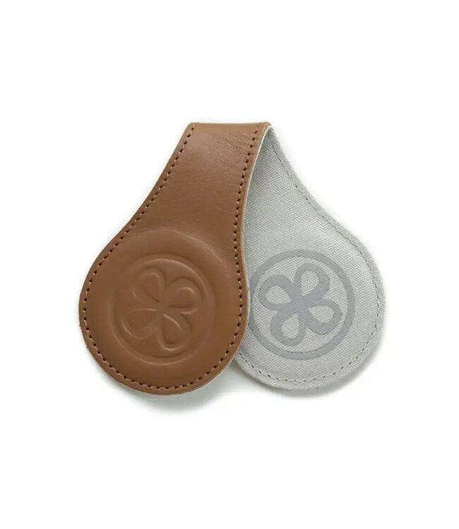 Cloby Magnetclips aus Leder Brown