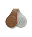 Cloby Magnetclips aus Leder Brown