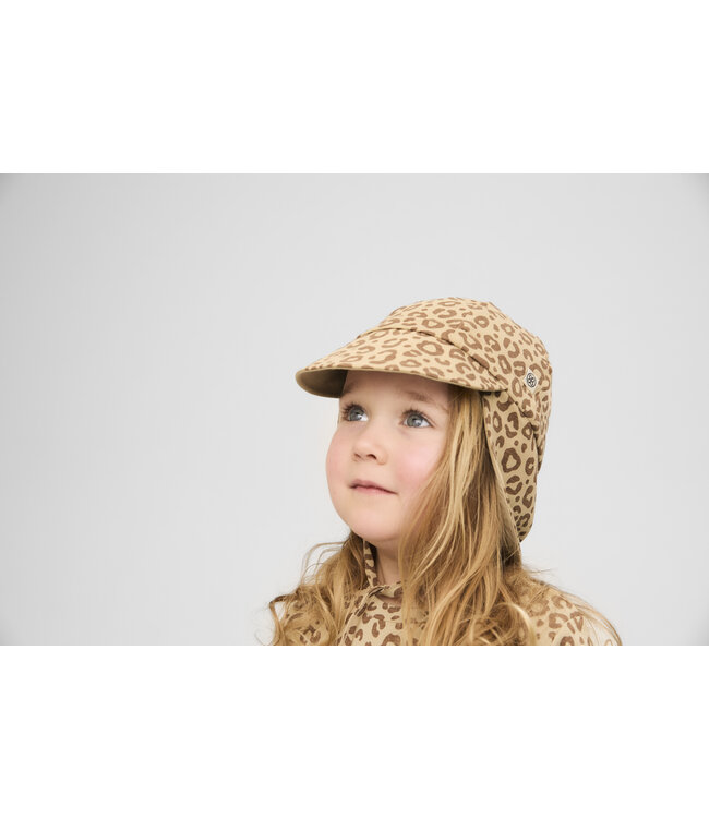 Cloby Wendbarer Sonnenhut UPF 50+ leopard brown/sandy beach
