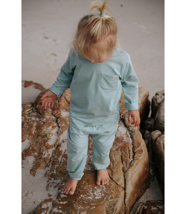 Cloby Langarmshirt UPF 50+ Sea blue