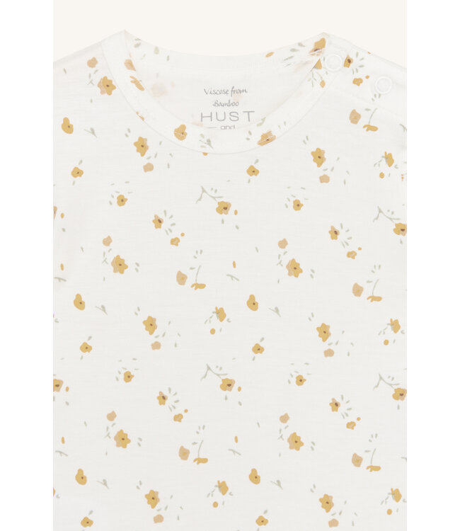 Hust and Claire Buller Body kurzarm Bambusviskose - Blümchen ivory