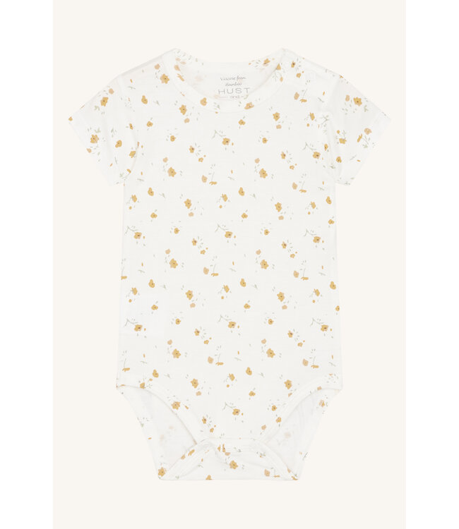 Hust and Claire Buller Body kurzarm Bambusviskose - Blümchen ivory
