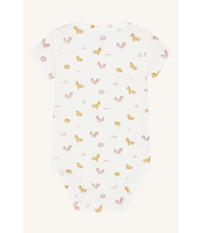 Hust and Claire Buller Body kurzarm Bambusviskose - Schwimmring - ivory