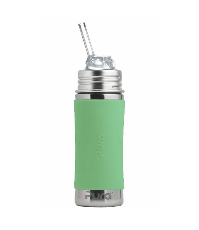PURA Pura KIDDO Trinkhalmflasche 325ml Moss Sleeve