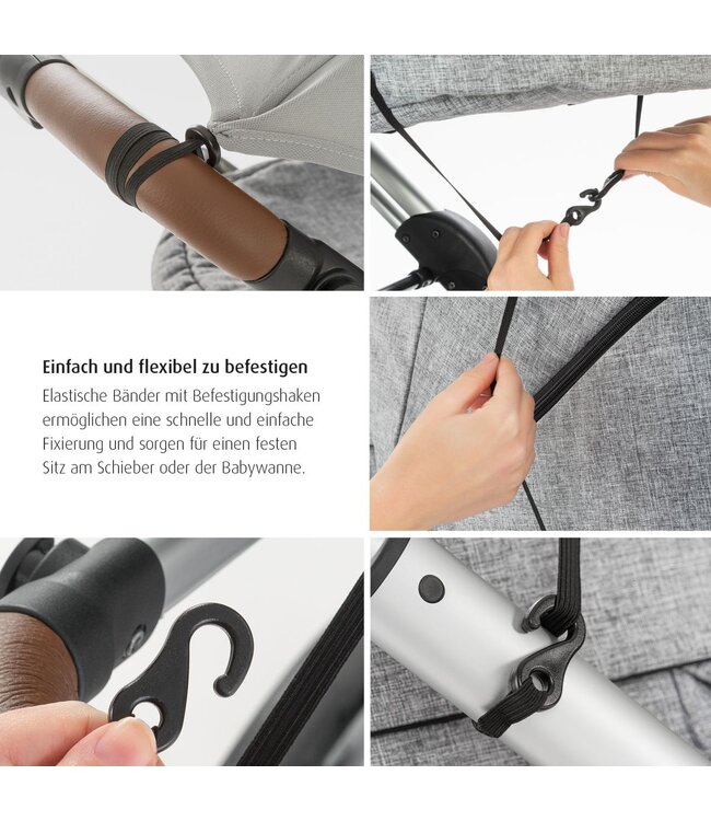 reer ShineSafe 2in1 Sonnensegel - Sonnenschutz Kinderwagen mit Sichtfenster