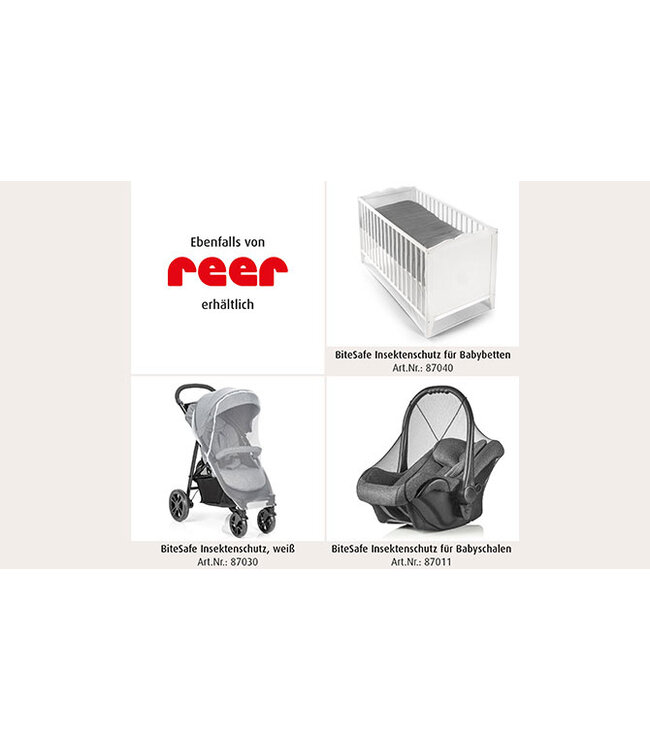 reer BiteSafe Insektenschutz für Kinderwagen - Moskitonetz Kinderwagen schwarz