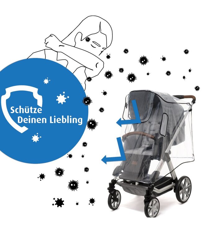 reer RainCover Active Regenschutz für Buggys und Sportwagen