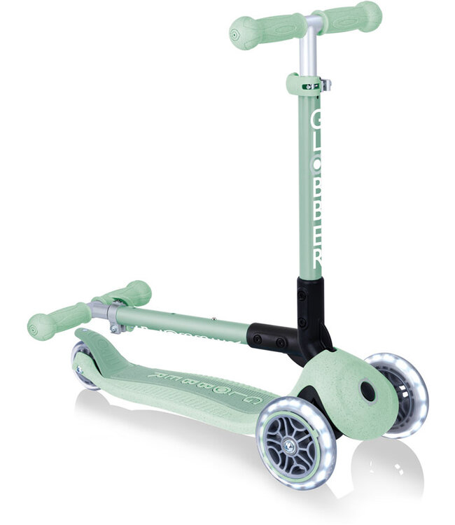Globber Globber Mini Scooter – JUNIOR Foldable Lights Eco – Pistachio