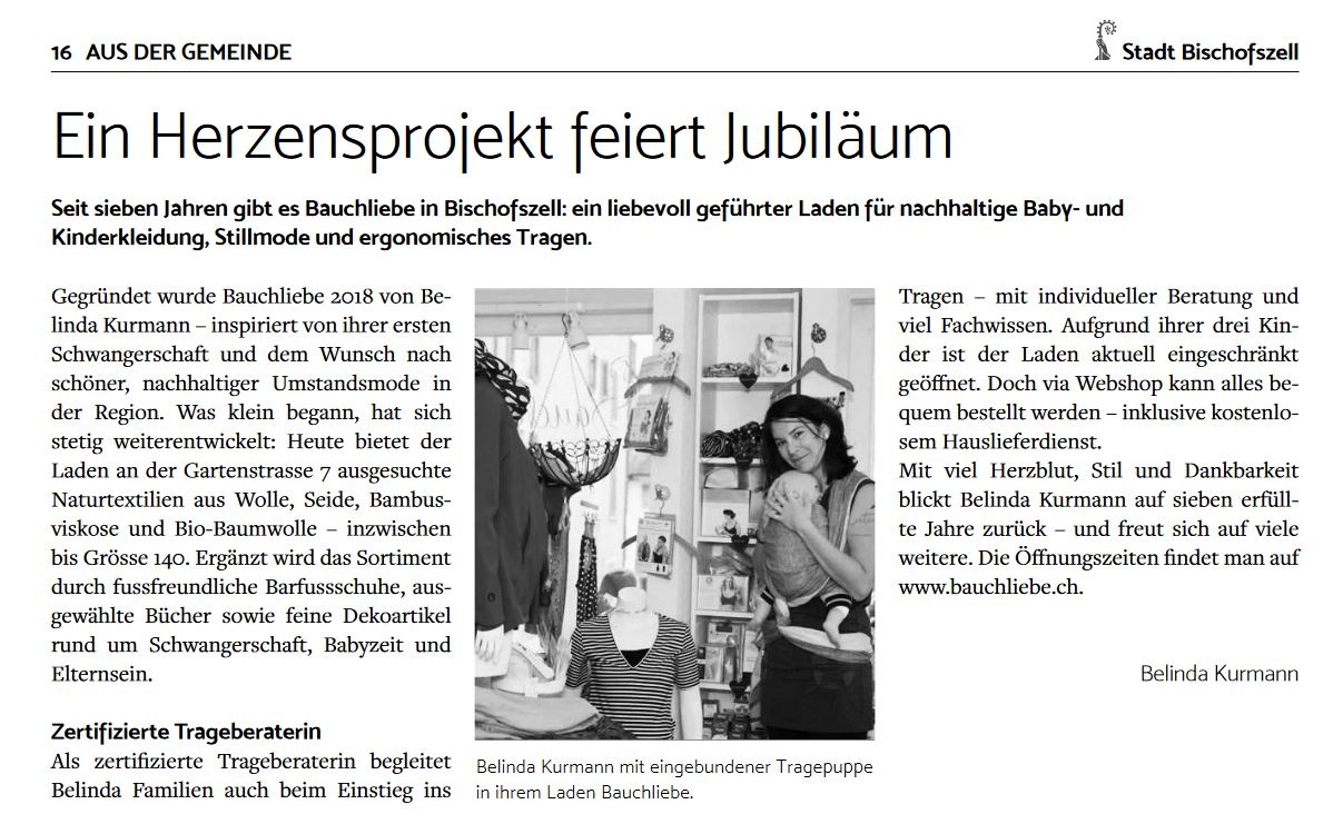7 Jahre Bauchliebe.ch in Bischofszell