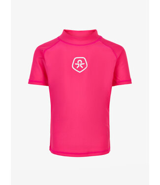 color kids Badeshirt kurzarm – UV- Shirt UVP 40 – solid pink