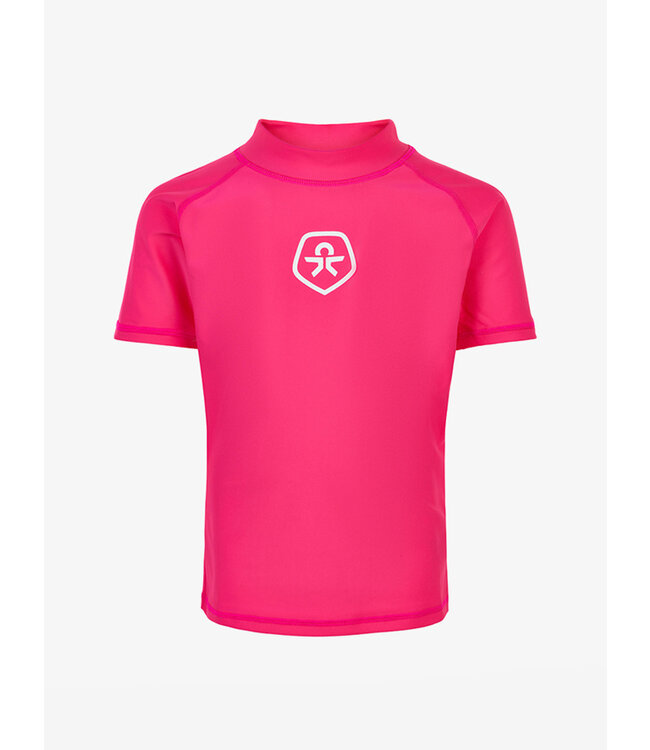 color kids Badeshirt kurzarm – UV- Shirt UVP 40 – solid pink