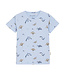 Minymo T-shirt SS AOP Rib – Meerestiere – Baumwolle/Viskose