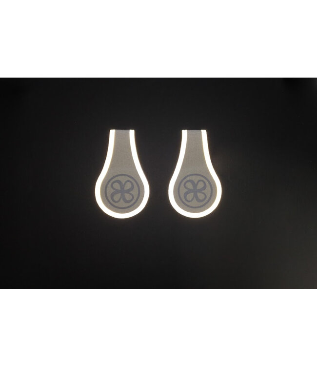 Cloby Reflektierende Magnetclips aus Canvas Schwarz